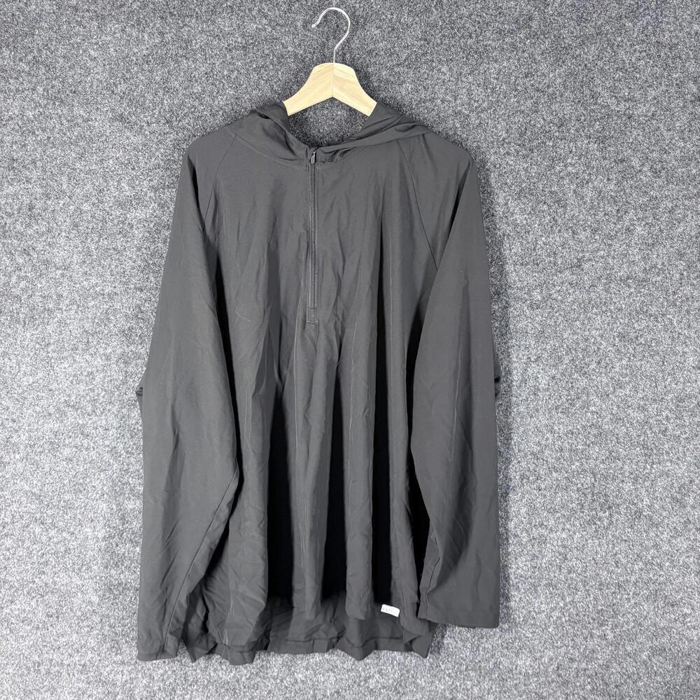 Realtree Fishing Windbreaker Jacket Men 2XL Black Hooded Zipper Long Sleeve